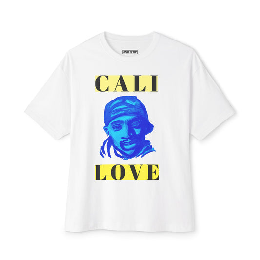 2Pac "Cali Love" Boxy T-Shirt Blue| 90s Hip-Hop Tribute | West Coast Rap Influence